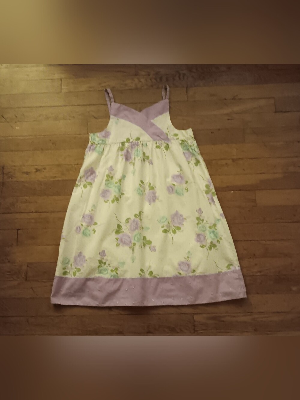 Girl's Lilac Floral Sleeveless Dress